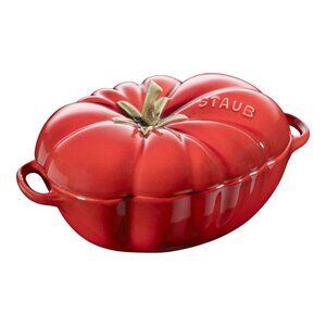 NEW Staub Petite Tomato Dutch Oven, Cherry Red CERAMIC Cocotte- 16 Oz